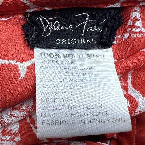 Diane Freis Georgette Midi Dress Size Large Pleated Floral Red Ruffles VTG 80s - Picture 9 of 10